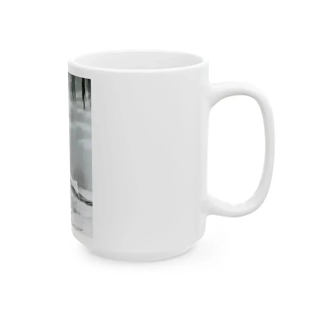 Barbara Rush #38 - 8x10 B&W Full Body 1-Piece Swimsuit Cheesecake Photo (Vintage Female Icon) White Coffee Mug - Go Mug Yourself
