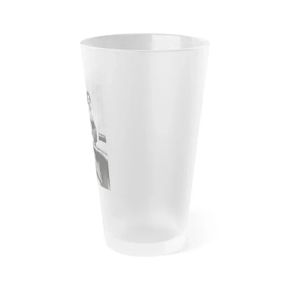 Barbara Rush #39 - 8x10 Vintage Full Body B&W Pin-Up Photo in Shorts from 1955 (Vintage Female Icon) Frosted Pint Glass 16oz - Go Mug Yourself