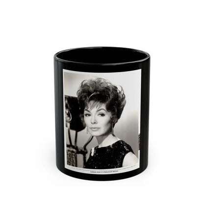 Barbara Rush #44 (Vintage Female Icon) Black Coffee Mug-11oz-Go Mug Yourself