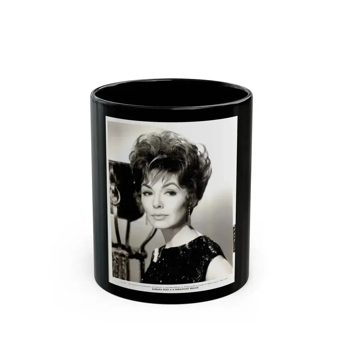 Barbara Rush #44 (Vintage Female Icon) Black Coffee Mug 11oz - Go Mug Yourself
