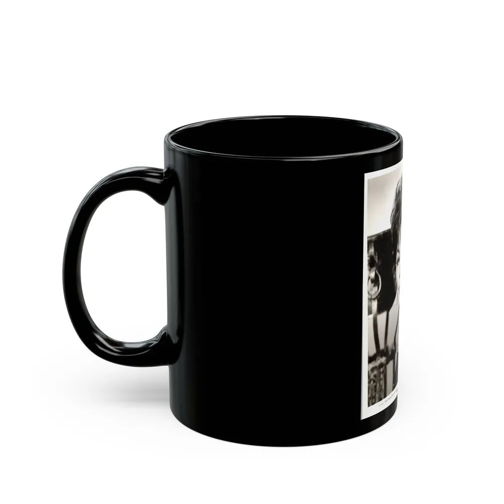 Barbara Rush #44 (Vintage Female Icon) Black Coffee Mug-Go Mug Yourself