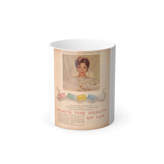 Barbara Rush #49 - Lux Soap Add (Vintage Female Icon) Color Changing Mug 11oz 11oz - Go Mug Yourself