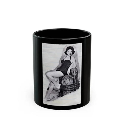 Barbara Rush #54 (Vintage Female Icon) Black Coffee Mug 11oz - Go Mug Yourself