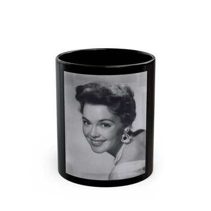 Barbara Rush #55 (Vintage Female Icon) Black Coffee Mug-11oz-Go Mug Yourself