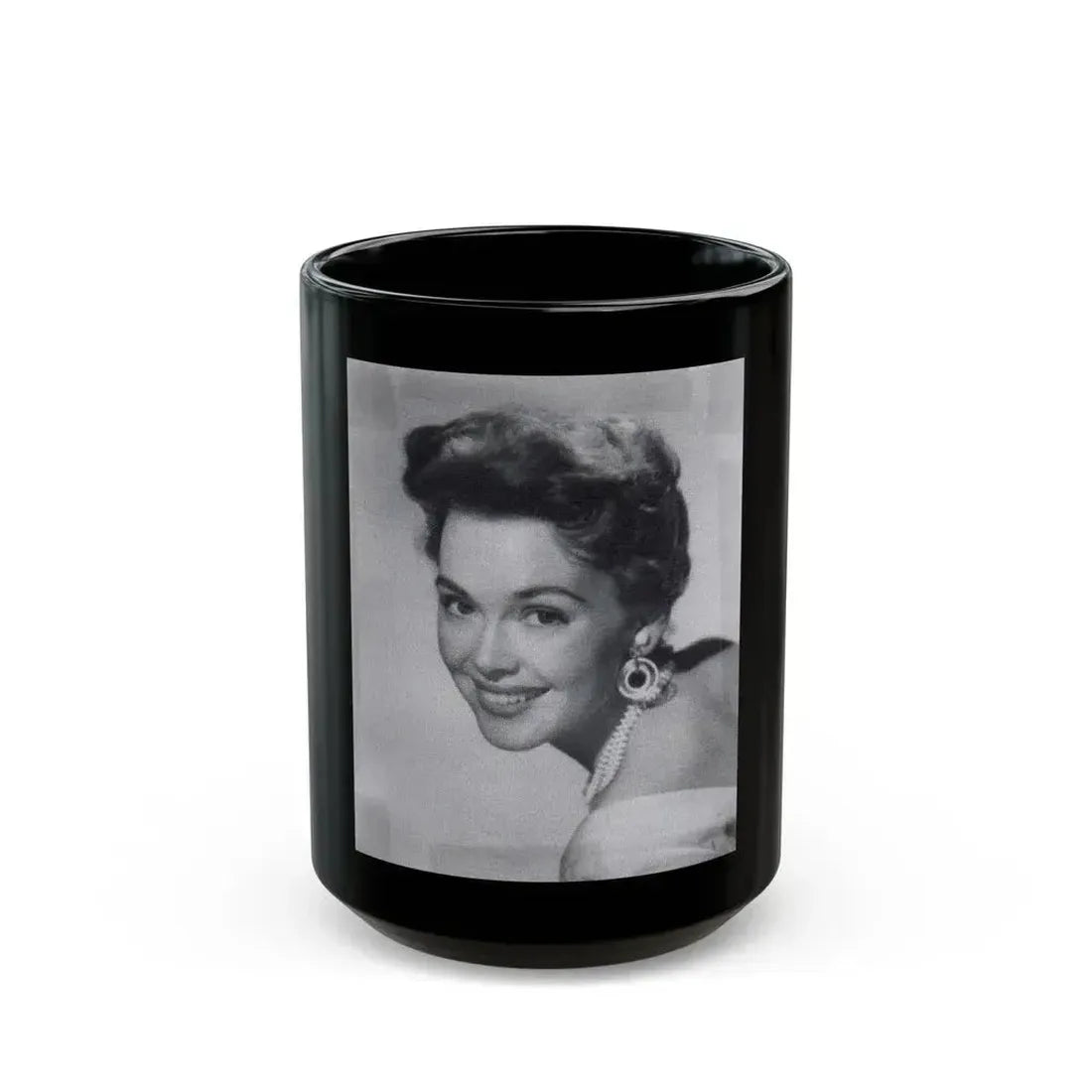 Barbara Rush #55 (Vintage Female Icon) Black Coffee Mug 15oz - Go Mug Yourself