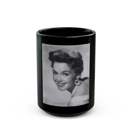Barbara Rush #55 (Vintage Female Icon) Black Coffee Mug 15oz - Go Mug Yourself