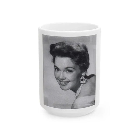 Barbara Rush #55 (Vintage Female Icon) White Coffee Mug 15oz - Go Mug Yourself