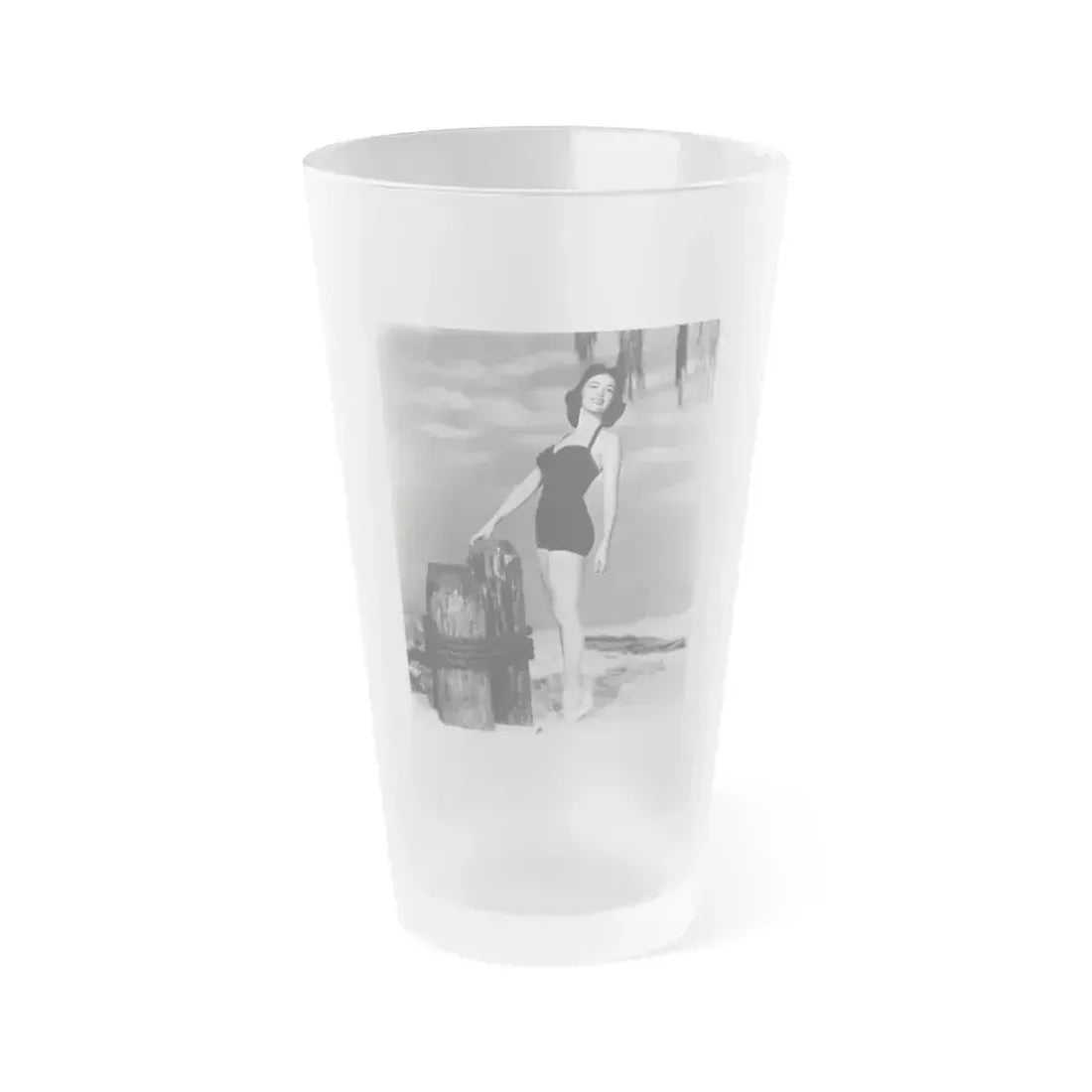 Barbara Rush #56 (Vintage Female Icon) Frosted Pint Glass 16oz 16oz Frosted - Go Mug Yourself