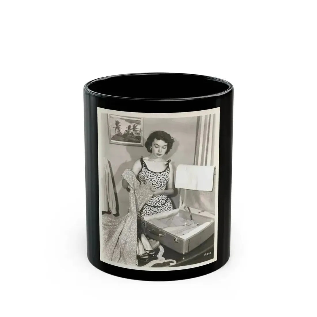 Barbara Rush #61 (Vintage Female Icon) Black Coffee Mug 11oz - Go Mug Yourself
