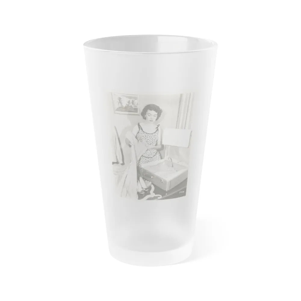 Barbara Rush #61 (Vintage Female Icon) Frosted Pint Glass 16oz-16oz-Frosted-Go Mug Yourself