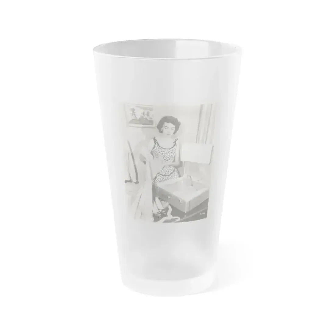 Barbara Rush #61 (Vintage Female Icon) Frosted Pint Glass 16oz 16oz Frosted - Go Mug Yourself