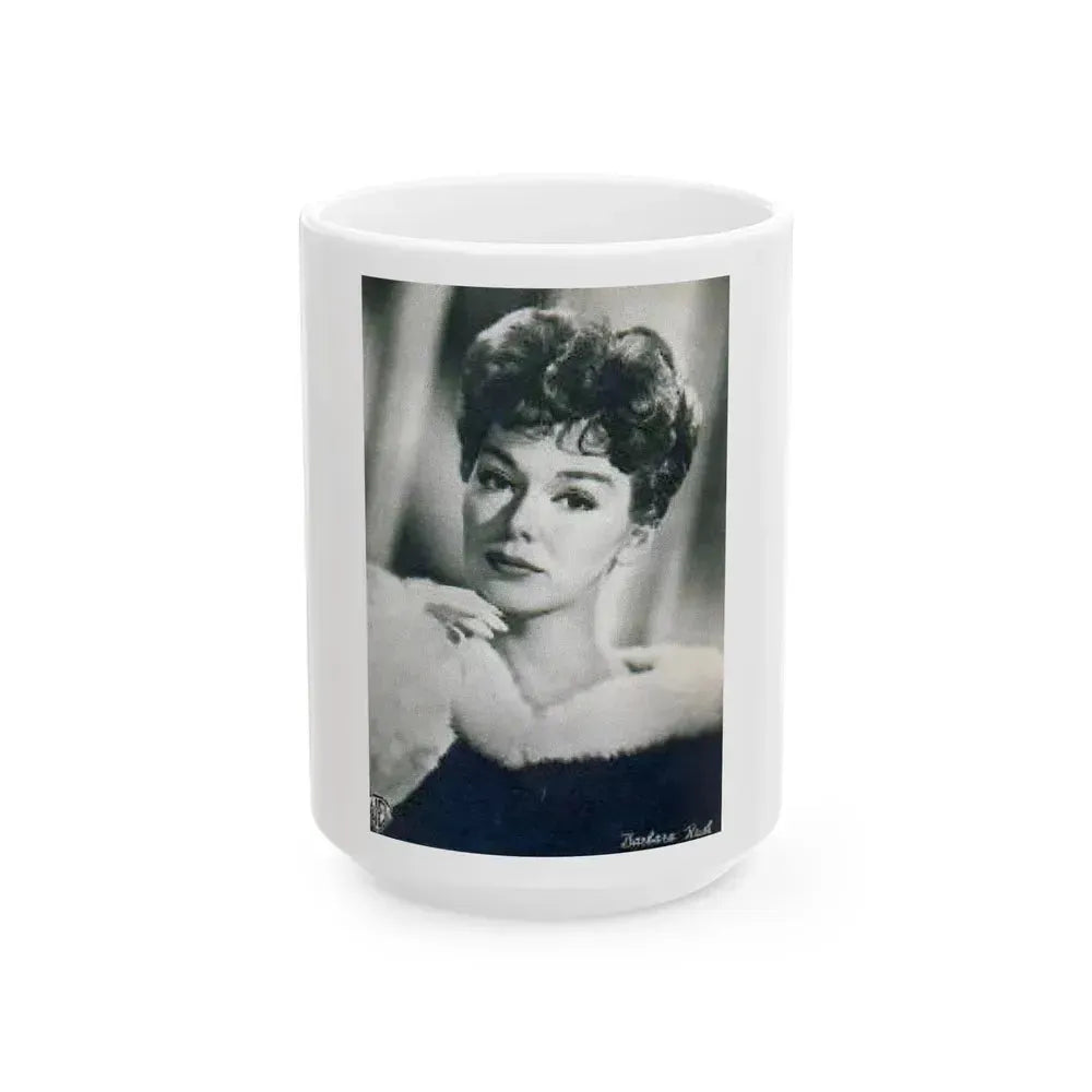 Barbara Rush #62 (Vintage Female Icon) White Coffee Mug 15oz - Go Mug Yourself