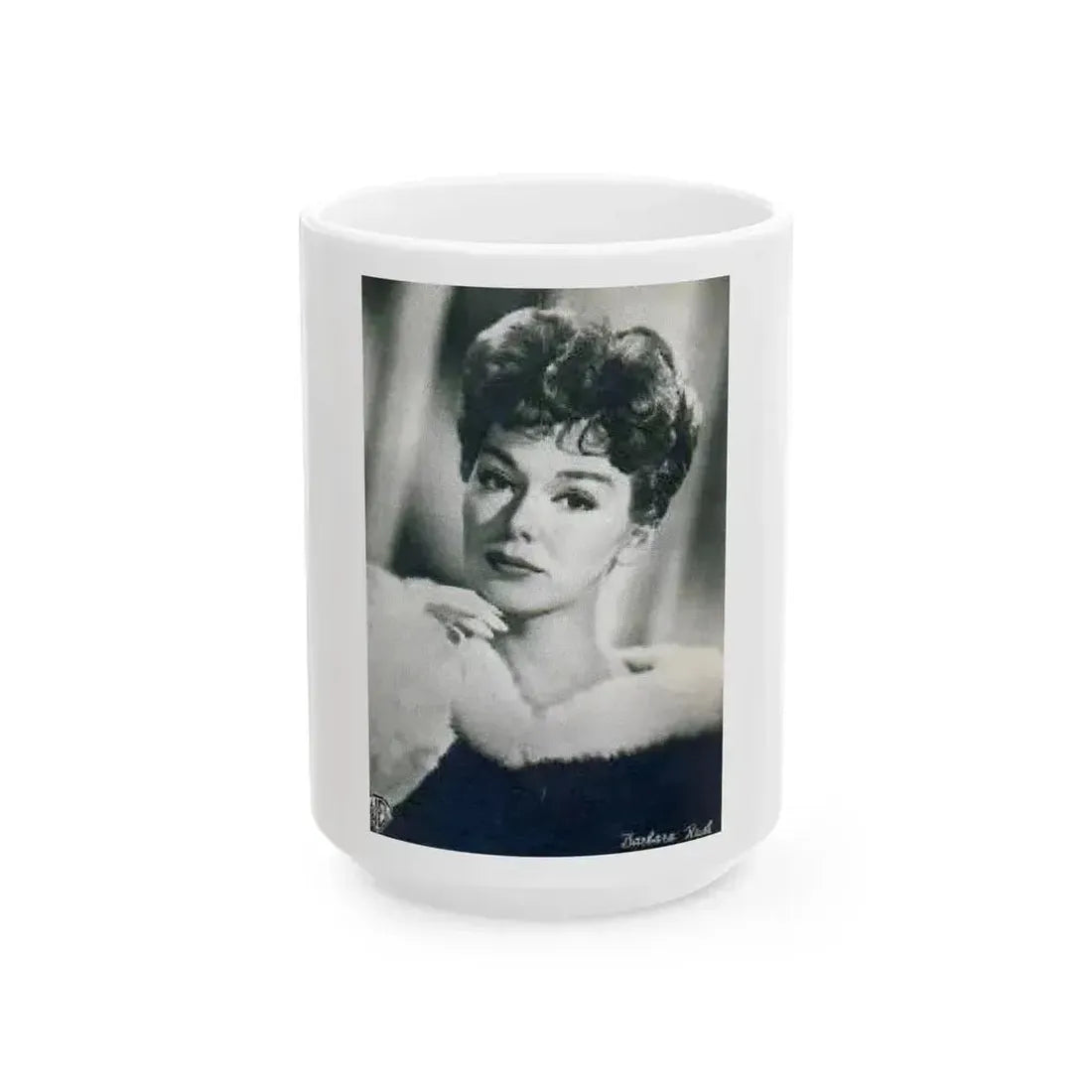 Barbara Rush #62 (Vintage Female Icon) White Coffee Mug 15oz - Go Mug Yourself