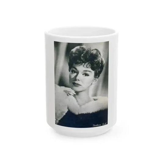 Barbara Rush #62 (Vintage Female Icon) White Coffee Mug 15oz - Go Mug Yourself