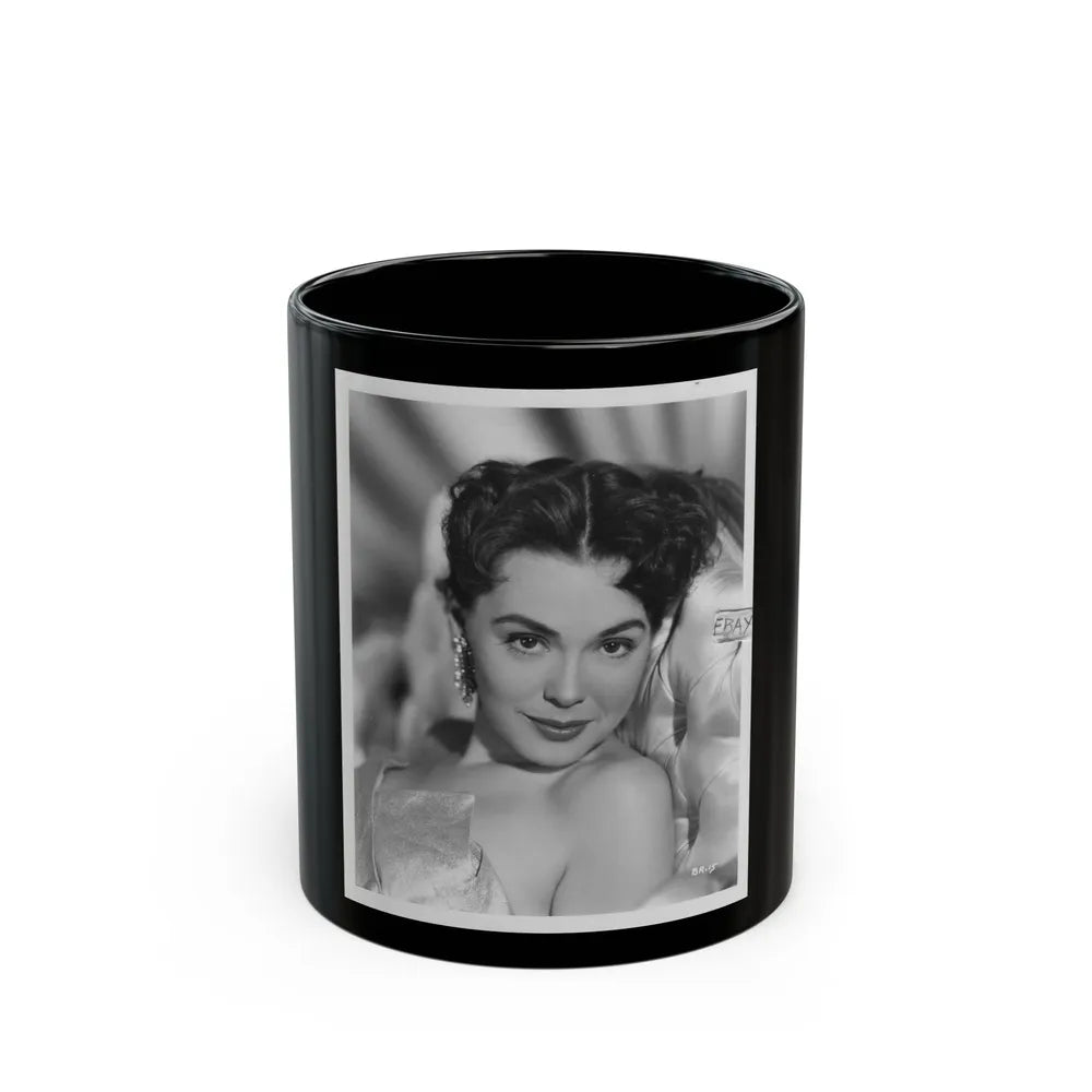 Barbara Rush #63 (Vintage Female Icon) Black Coffee Mug-11oz-Go Mug Yourself