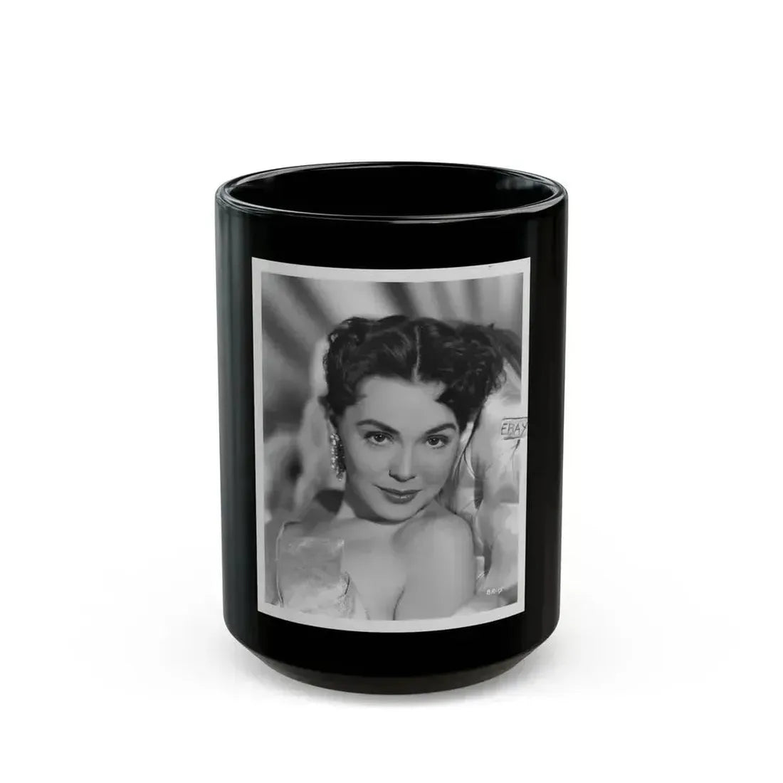 Barbara Rush #63 (Vintage Female Icon) Black Coffee Mug 15oz - Go Mug Yourself