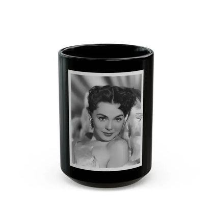 Barbara Rush #63 (Vintage Female Icon) Black Coffee Mug 15oz - Go Mug Yourself