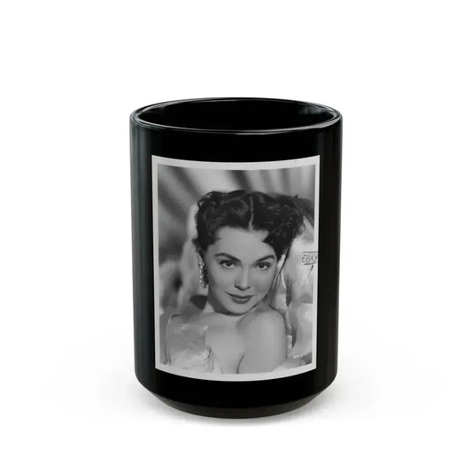 Barbara Rush #63 (Vintage Female Icon) Black Coffee Mug 15oz - Go Mug Yourself