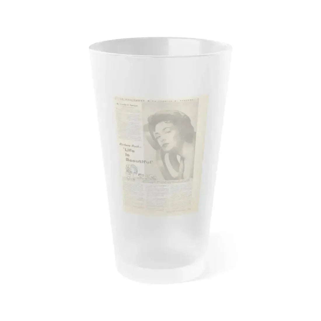Barbara Rush #67 - Add (Vintage Female Icon) Frosted Pint Glass 16oz 16oz Frosted - Go Mug Yourself