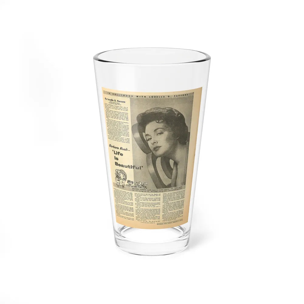 Barbara Rush #67 - Add (Vintage Female Icon) Pint Glass 16oz-16oz-Go Mug Yourself