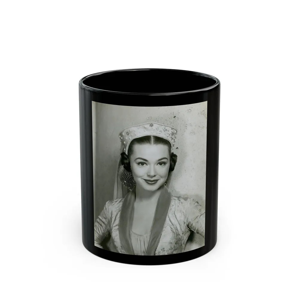 Barbara Rush #71 (Vintage Female Icon) Black Coffee Mug-11oz-Go Mug Yourself