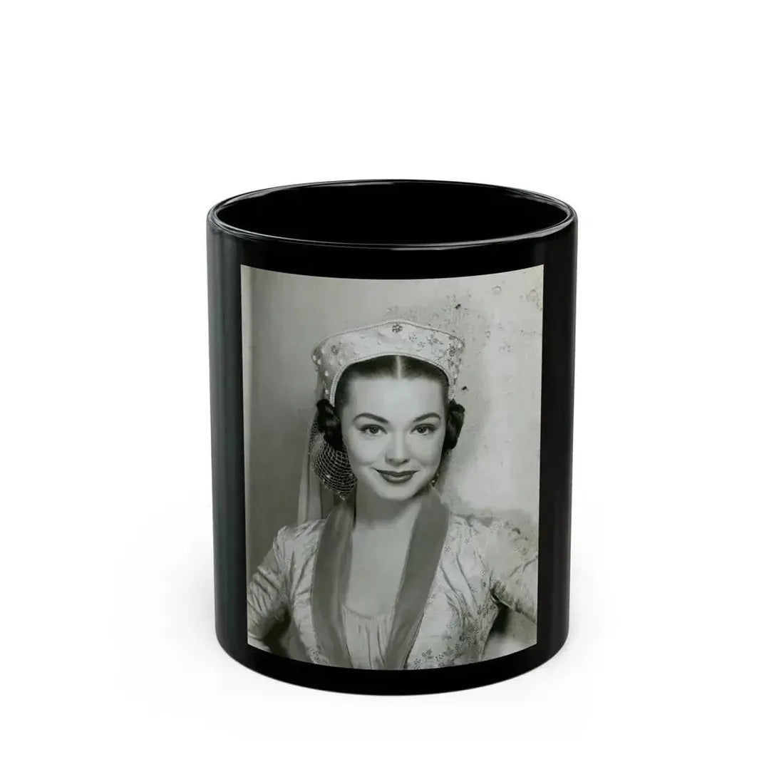 Barbara Rush #71 (Vintage Female Icon) Black Coffee Mug 11oz - Go Mug Yourself