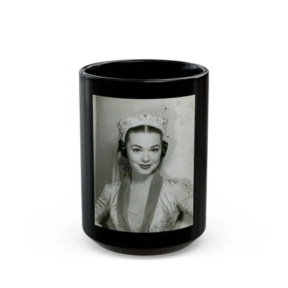 Barbara Rush #71 (Vintage Female Icon) Black Coffee Mug-15oz-Go Mug Yourself