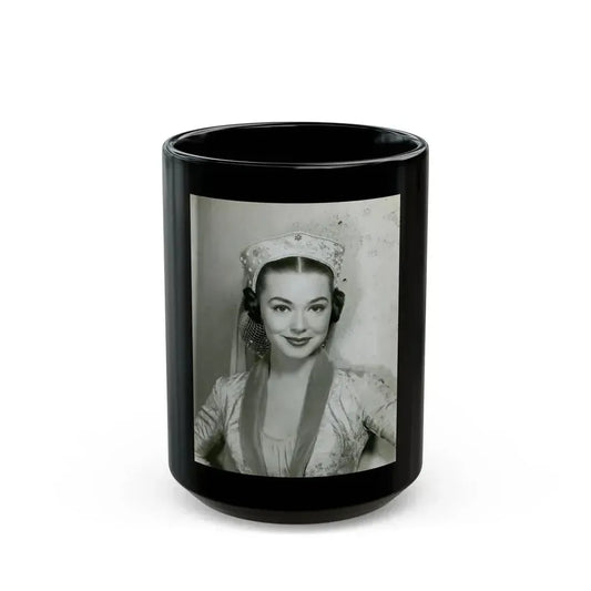 Barbara Rush #71 (Vintage Female Icon) Black Coffee Mug 15oz - Go Mug Yourself