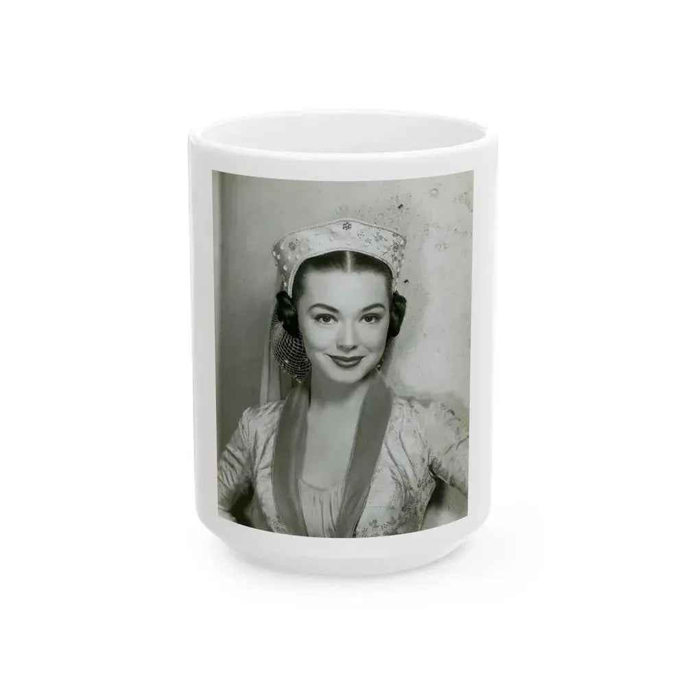 Barbara Rush #71 (Vintage Female Icon) White Coffee Mug 15oz - Go Mug Yourself