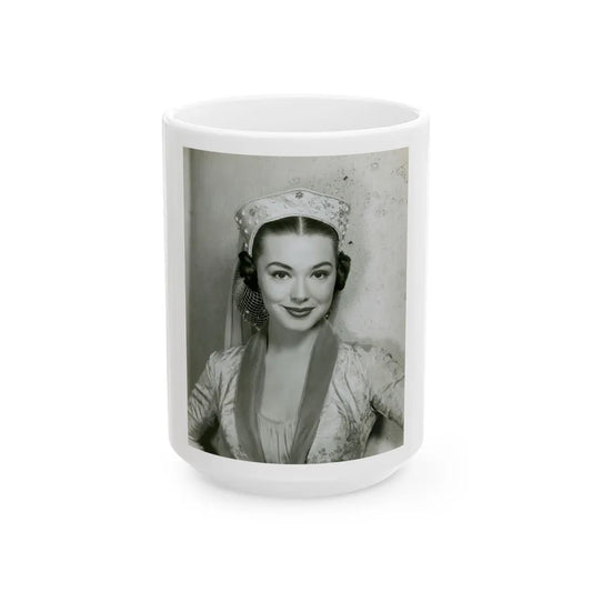 Barbara Rush #71 (Vintage Female Icon) White Coffee Mug-15oz-Go Mug Yourself