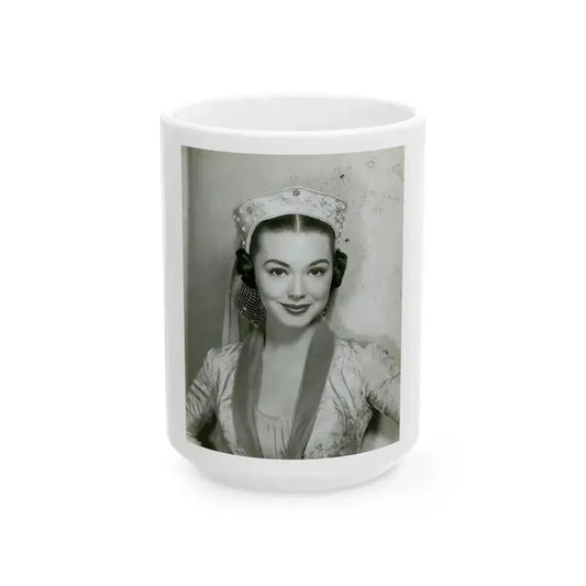 Barbara Rush #71 (Vintage Female Icon) White Coffee Mug 15oz - Go Mug Yourself