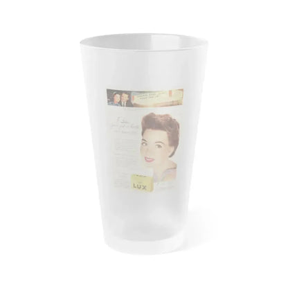 Barbara Rush #74 - Lux Soap Add (Vintage Female Icon) Frosted Pint Glass 16oz 16oz Frosted - Go Mug Yourself