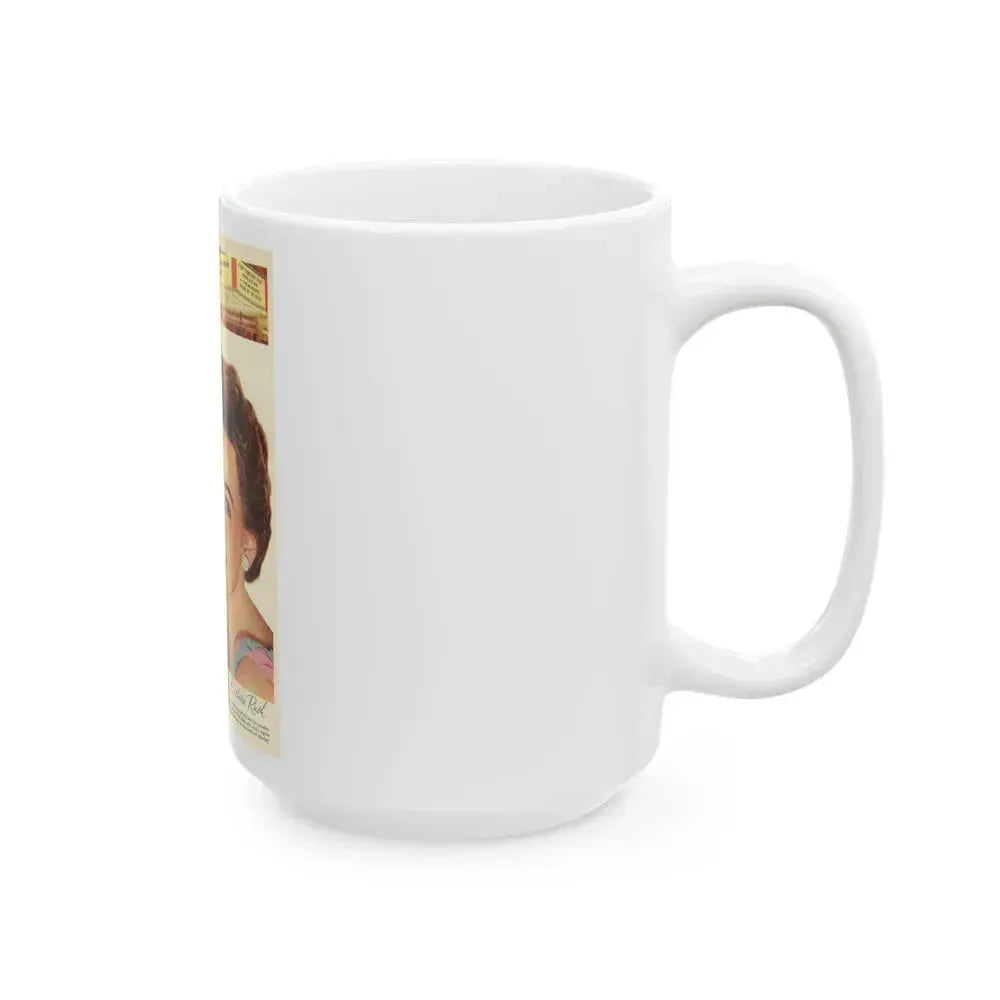Barbara Rush #74 - Lux Soap Add (Vintage Female Icon) White Coffee Mug - Go Mug Yourself