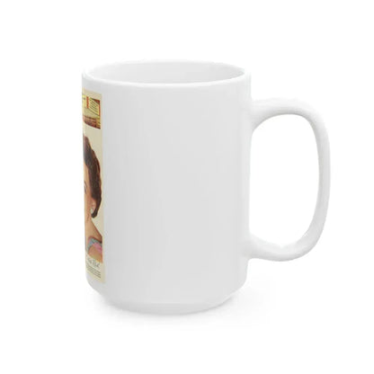 Barbara Rush #74 - Lux Soap Add (Vintage Female Icon) White Coffee Mug - Go Mug Yourself