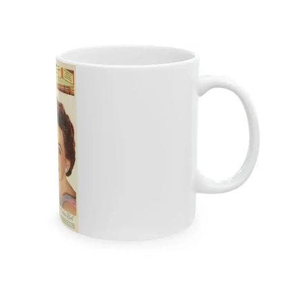 Barbara Rush #74 - Lux Soap Add (Vintage Female Icon) White Coffee Mug - Go Mug Yourself