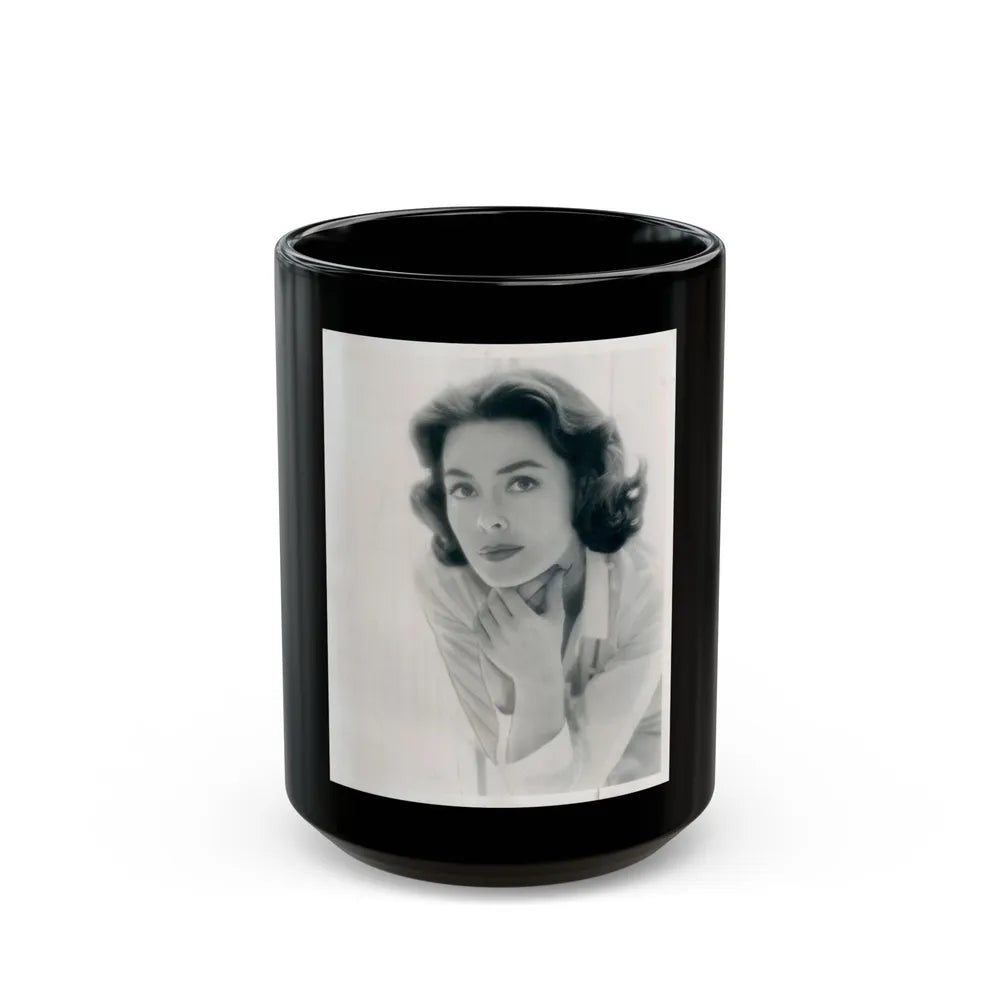 Barbara Rush #75 (Vintage Female Icon) Black Coffee Mug-15oz-Go Mug Yourself