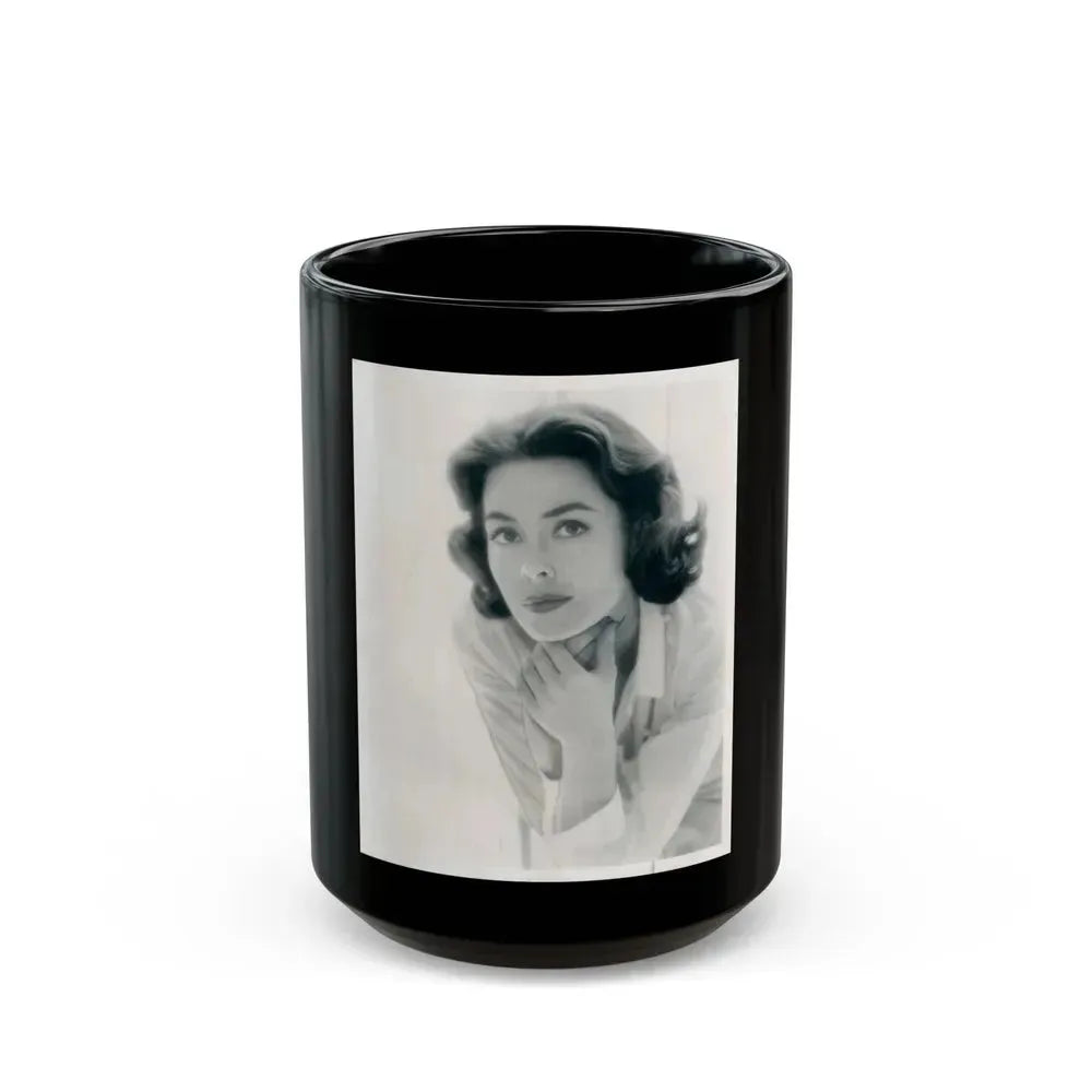 Barbara Rush #75 (Vintage Female Icon) Black Coffee Mug 15oz - Go Mug Yourself