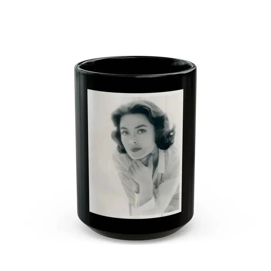 Barbara Rush #75 (Vintage Female Icon) Black Coffee Mug 15oz - Go Mug Yourself