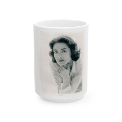 Barbara Rush #75 (Vintage Female Icon) White Coffee Mug-15oz-Go Mug Yourself