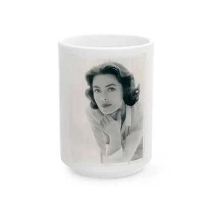 Barbara Rush #75 (Vintage Female Icon) White Coffee Mug 15oz - Go Mug Yourself