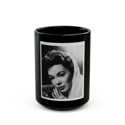 Barbara Rush #85 (Vintage Female Icon) Black Coffee Mug 15oz - Go Mug Yourself