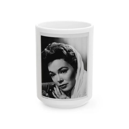 Barbara Rush #85 (Vintage Female Icon) White Coffee Mug-15oz-Go Mug Yourself