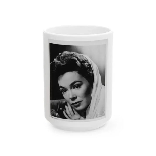Barbara Rush #85 (Vintage Female Icon) White Coffee Mug 15oz - Go Mug Yourself