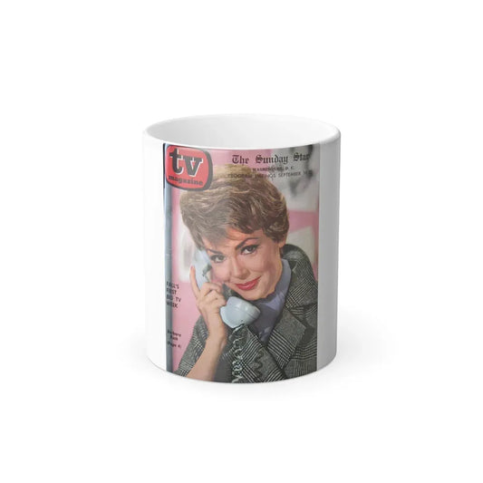 Barbara Rush #86 - T.V. Guide Mag. Cover (Vintage Female Icon) Color Changing Mug 11oz 11oz - Go Mug Yourself