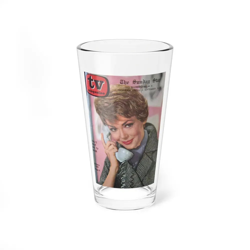 Barbara Rush #86 - T.V. Guide Mag. Cover (Vintage Female Icon) Pint Glass 16oz 16oz - Go Mug Yourself