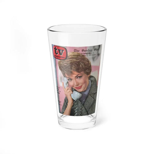 Barbara Rush #86 - T.V. Guide Mag. Cover (Vintage Female Icon) Pint Glass 16oz 16oz - Go Mug Yourself