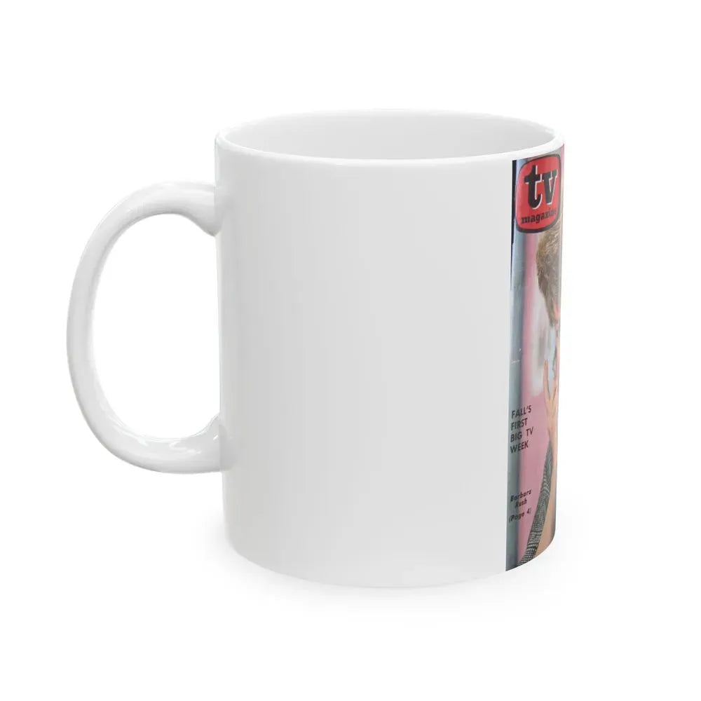 Barbara Rush #86 - T.V. Guide Mag. Cover (Vintage Female Icon) White Coffee Mug - Go Mug Yourself