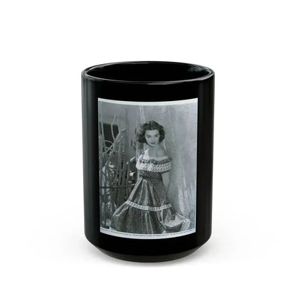 Barbara Rush #93 (Vintage Female Icon) Black Coffee Mug 15oz - Go Mug Yourself