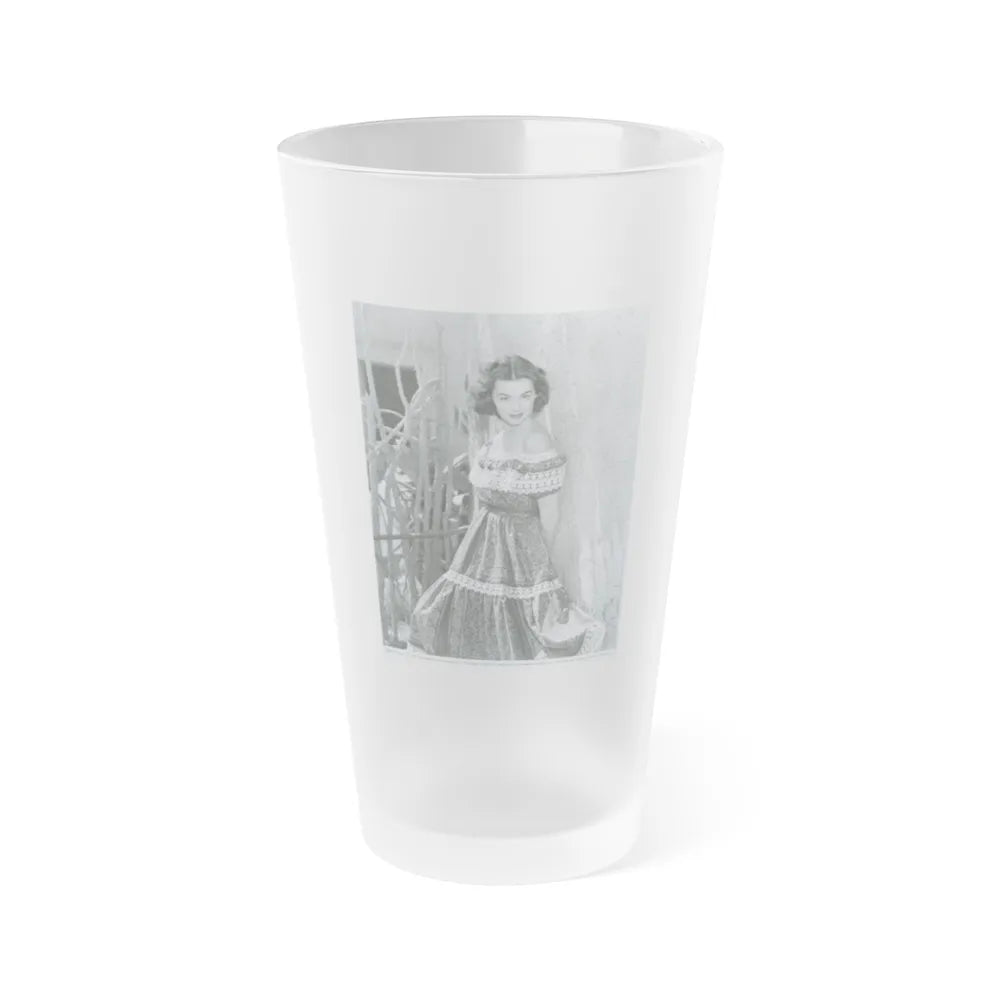 Barbara Rush #93 (Vintage Female Icon) Frosted Pint Glass 16oz-16oz-Frosted-Go Mug Yourself