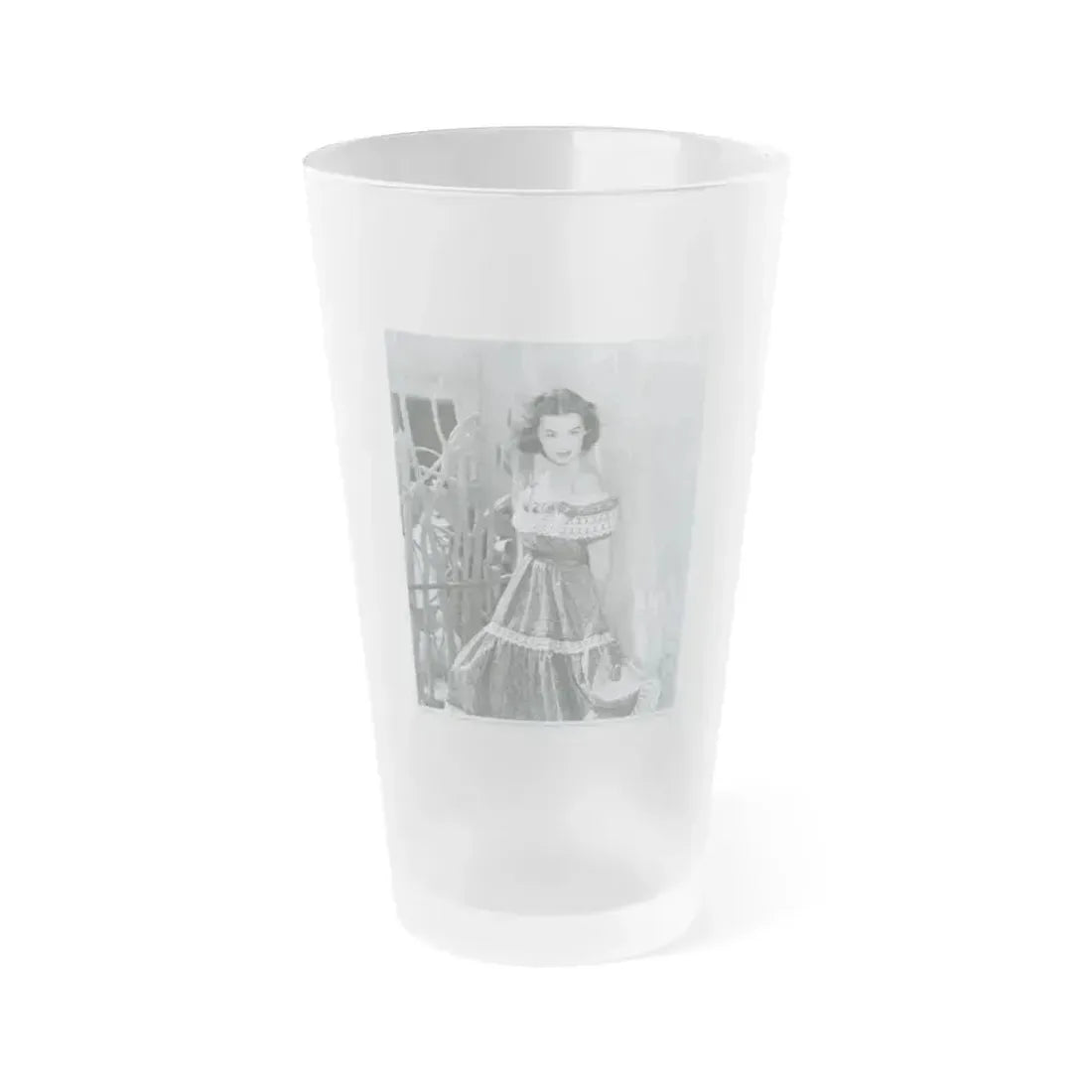 Barbara Rush #93 (Vintage Female Icon) Frosted Pint Glass 16oz 16oz Frosted - Go Mug Yourself